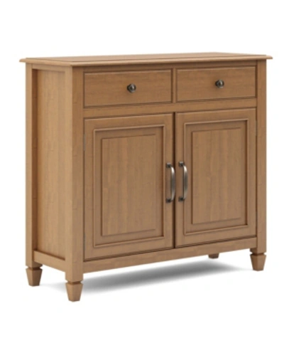 Simpli Home Connaught Solid Wood Entryway Storage Cabinet In Brown