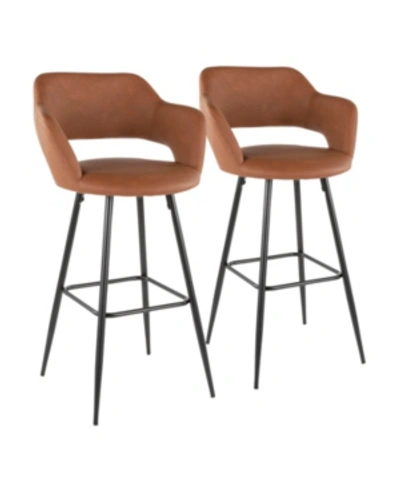 Lumisource Margarite Bar Stool, Set Of 2 In Brown