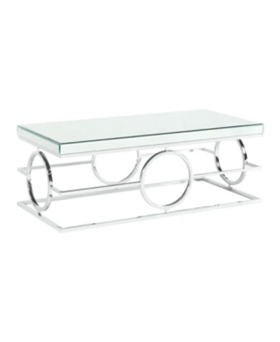 Picket House Furnishings Katie Rectangle Coffee Table In Chrome