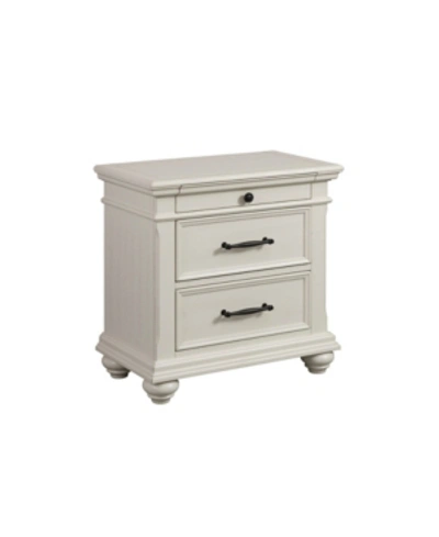 Picket House Furnishings Brooks 3-drawer Nightstand With Usb Ports In White