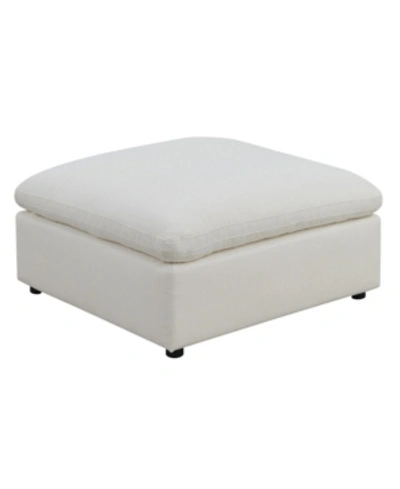 Picket House Furnishings Haven Ottoman In White