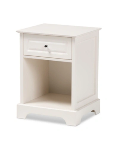 Baxton Studio Chase 1-drawer Nightstand In White