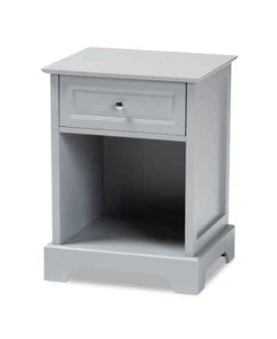 Baxton Studio Chase 1-drawer Nightstand In Gray