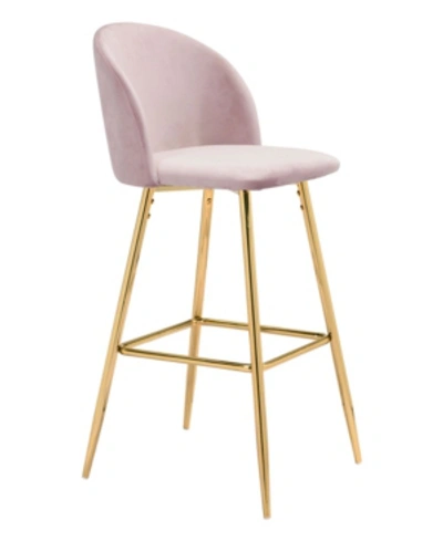Zuo Cozy Bar Chair In Pink