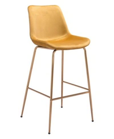 Zuo Modern Tony Bar Chair In Yellow