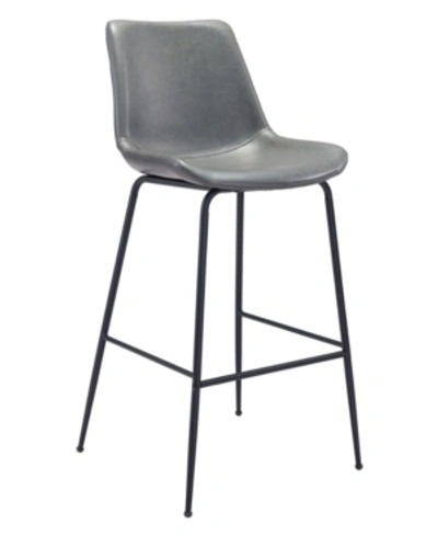 Zuo Byron Bar Chair In Grey