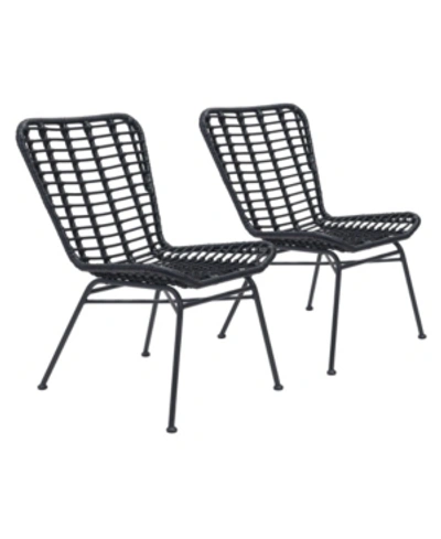 Zuo Lorena Dining Chair, Set Of 2 In Black