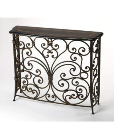 Butler Specialty Butler Donato Metal And Stone Console In Brown