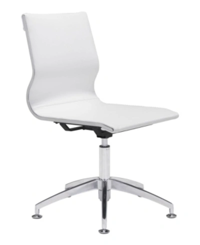 Zuo Glider Conference Chair In White