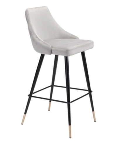 Zuo Piccolo Bar Chair In Gray