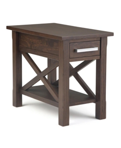 Simpli Home Kitchener Side Table In Brown