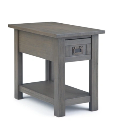Simpli Home Monroe Side Table In Grey