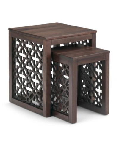 Simpli Home Polly 2pc Nesting Table In Brown