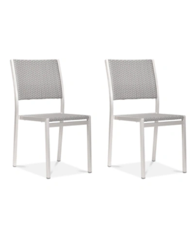 Zuo Metropolitan Armless Chair, Set Of 2 In Gray