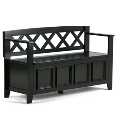 Simpli Home Canton Storage Bench In Black