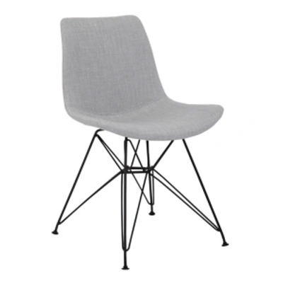 Armen Living Palmetto Dining Chair In Grey