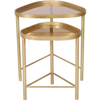 Ren Wil Comete 2pc Table Set In Gold