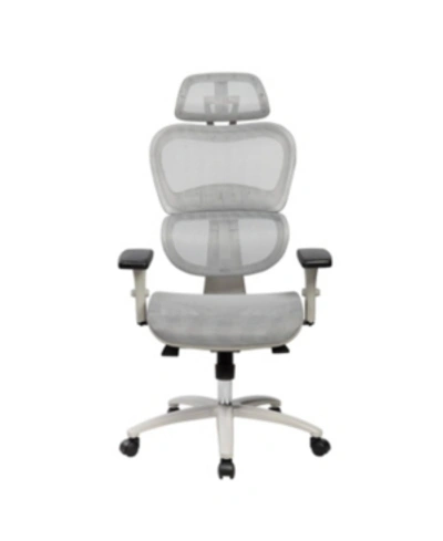 Rta Products Techni Mobili High Back Mesh Office Executive Chair In Grey