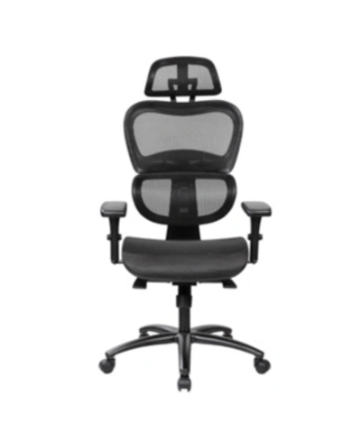 Rta Products Techni Mobili High Back Mesh Office Executive Chair In Black