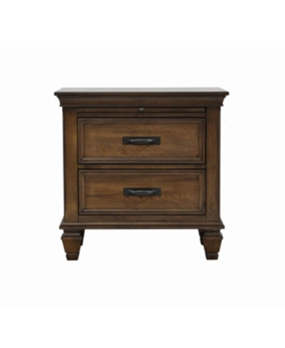 Coaster Home Furnishings Franco 2-drawer Nightstand With Pull Out Tray In Brown