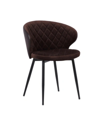 Armen Living Ava Dining Chair In Brown