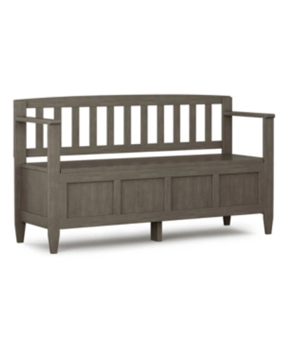 Simpli Home Brooklyn Storage Bench In Grey