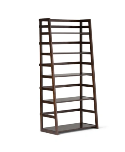 Simpli Home Acadian Ladder Bookcase In Brown