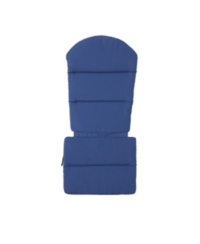 Noble House Malibu Outdoor Adirondack Cushions (set Of 2) In Navy Blue