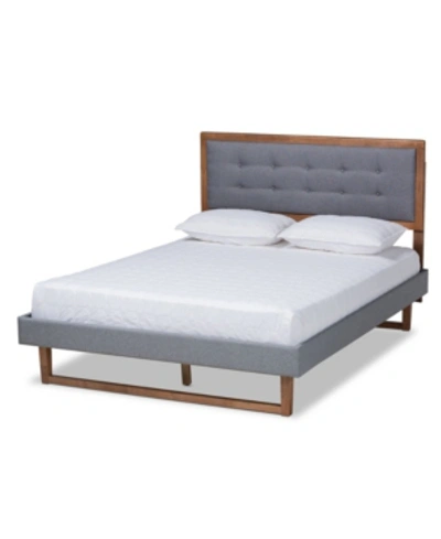Baxton Studio Emele Modern Transitional Full Size Platform Bed In Gray