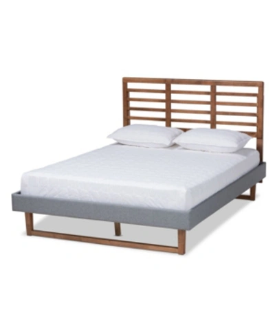 Baxton Studio Rina Modern And Contemporary Full Size Platform Bed In Gray