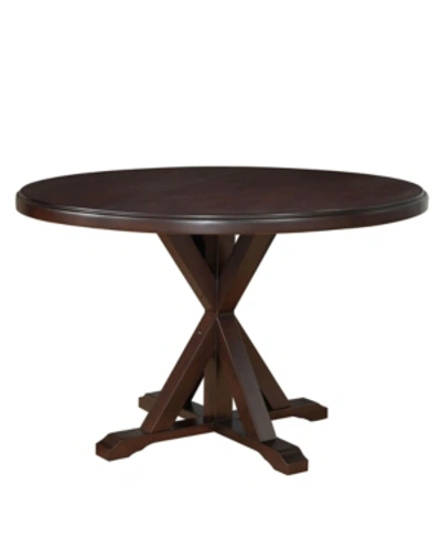 Furniture Mallory X Base Dining Table In Brown