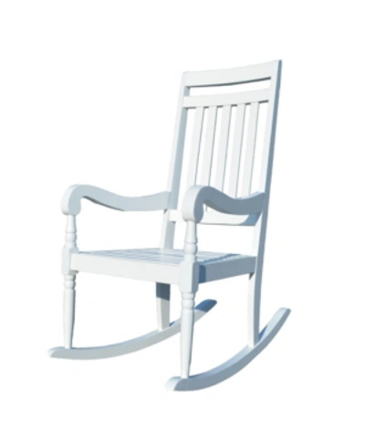 Carolina Classics Madison Slat Rocker Chair In White