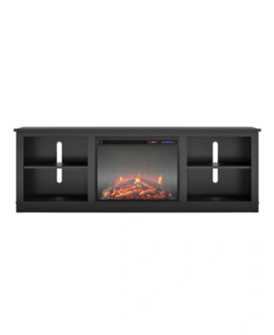 A Design Studio Allington Fireplace Tv Stand For Tvs Up To 75" In Black