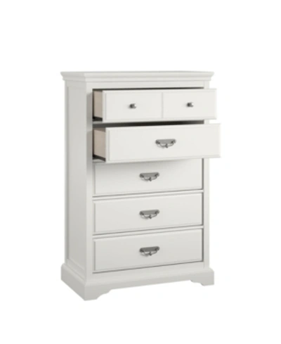 Ameriwood Home Nordbee 5 Drawer Dresser In White