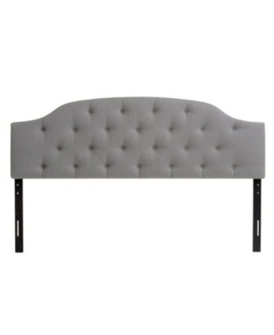 Corliving Calera Tufted Fabric Headboard, King In Light Gray