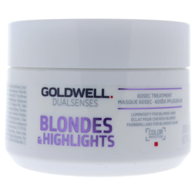 Goldwell Dualsenses Blonde And Highlights Anti-yellow 60sec Treatment 200ml In Cream / Gold / Yellow