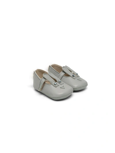 Pèpè Babies' Bunny Effect Ballerina Shoes In Grey