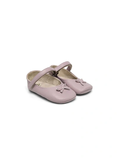 Pèpè Babies' Bow-embellished Ballerina Shoes In Purple