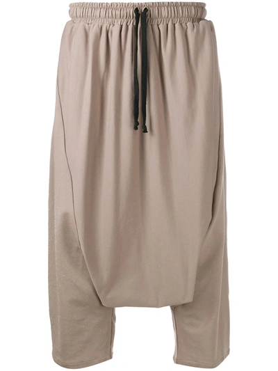 Alchemy Dropped-crotch Cropped Trousers In Brown