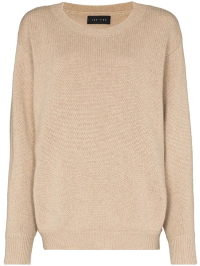 Les Tien Crew Neck Cashmere Sweater In Brown