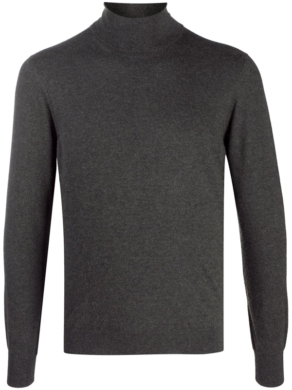 mens grey turtleneck jumper