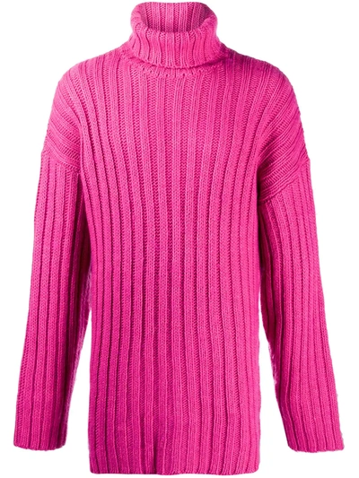 Our Legacy Large Rib Turtleneck Jumper In Pink