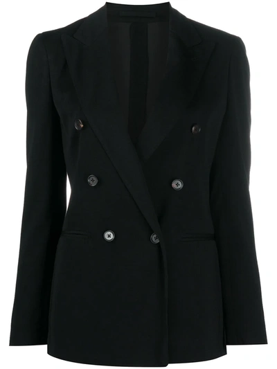 Lardini Double-breasted Blazer In Black