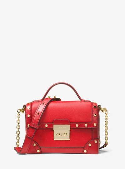 Shop for Michael Kors Cori Small Trunk Bag Bright Red - Shipped