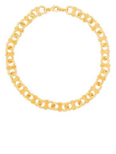 Kenneth Jay Lane Gold Tone Infinity Link Necklace