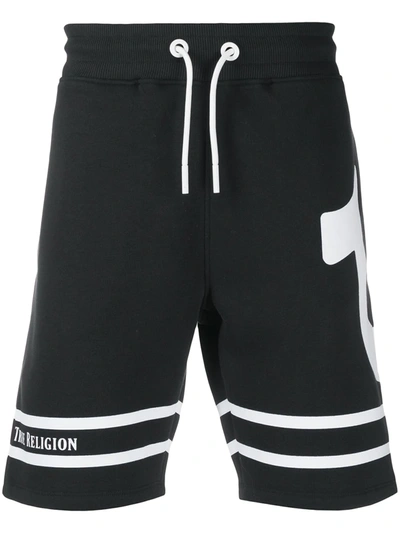 True Religion Logo-print Track Shorts In Black