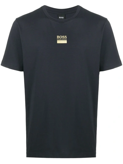 Hugo Boss Logo-print T-shirt In Blue