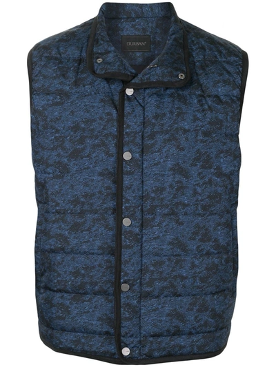 D'urban Speckle Pattern Gilet In Blue