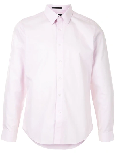 D'urban Long Sleeved Poplin Shirt In Pink