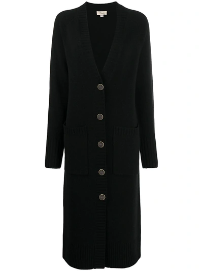 Temperley London Waltz Long Button-up Cardigan In Black